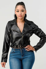 Pu Leather Jacket | Mixtshop LLC