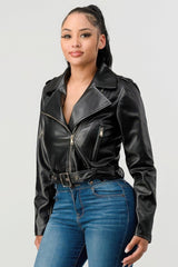 Pu Leather Jacket | Mixtshop LLC