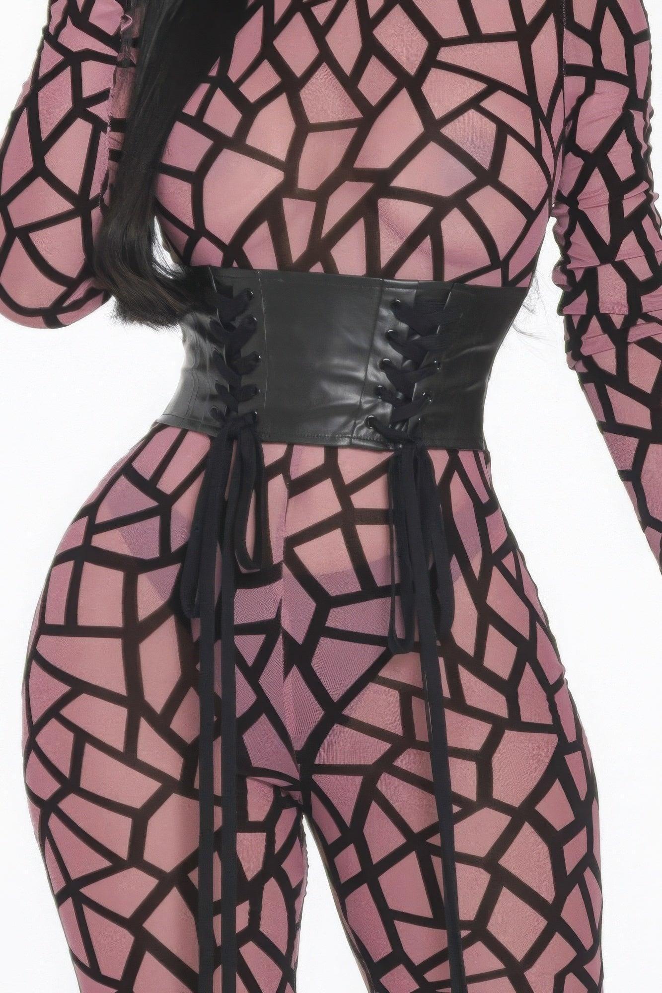 Geometric Printed Jersey Jumpsuit | Mixtshop LLC