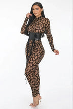 Geometric Printed Jersey Jumpsuit | Mixtshop LLC