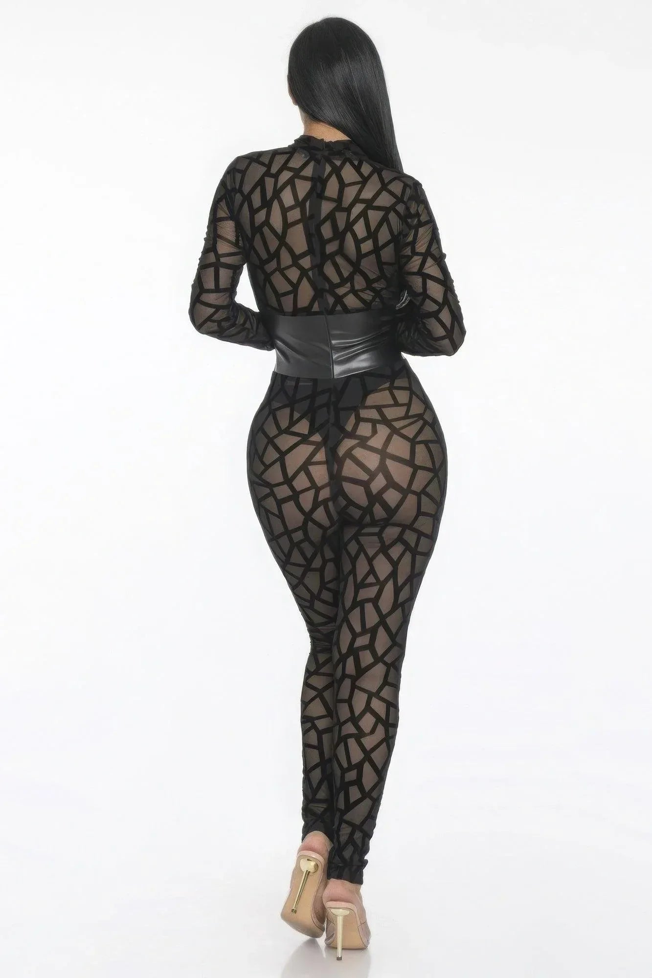 Geometric Printed Jersey Jumpsuit | Mixtshop LLC