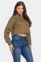 Bling Denim Button Down Shirt | Mixtshop LLC