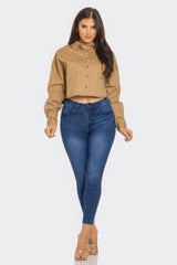Bling Denim Button Down Shirt | Mixtshop LLC