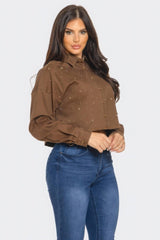Bling Denim Button Down Shirt | Mixtshop LLC
