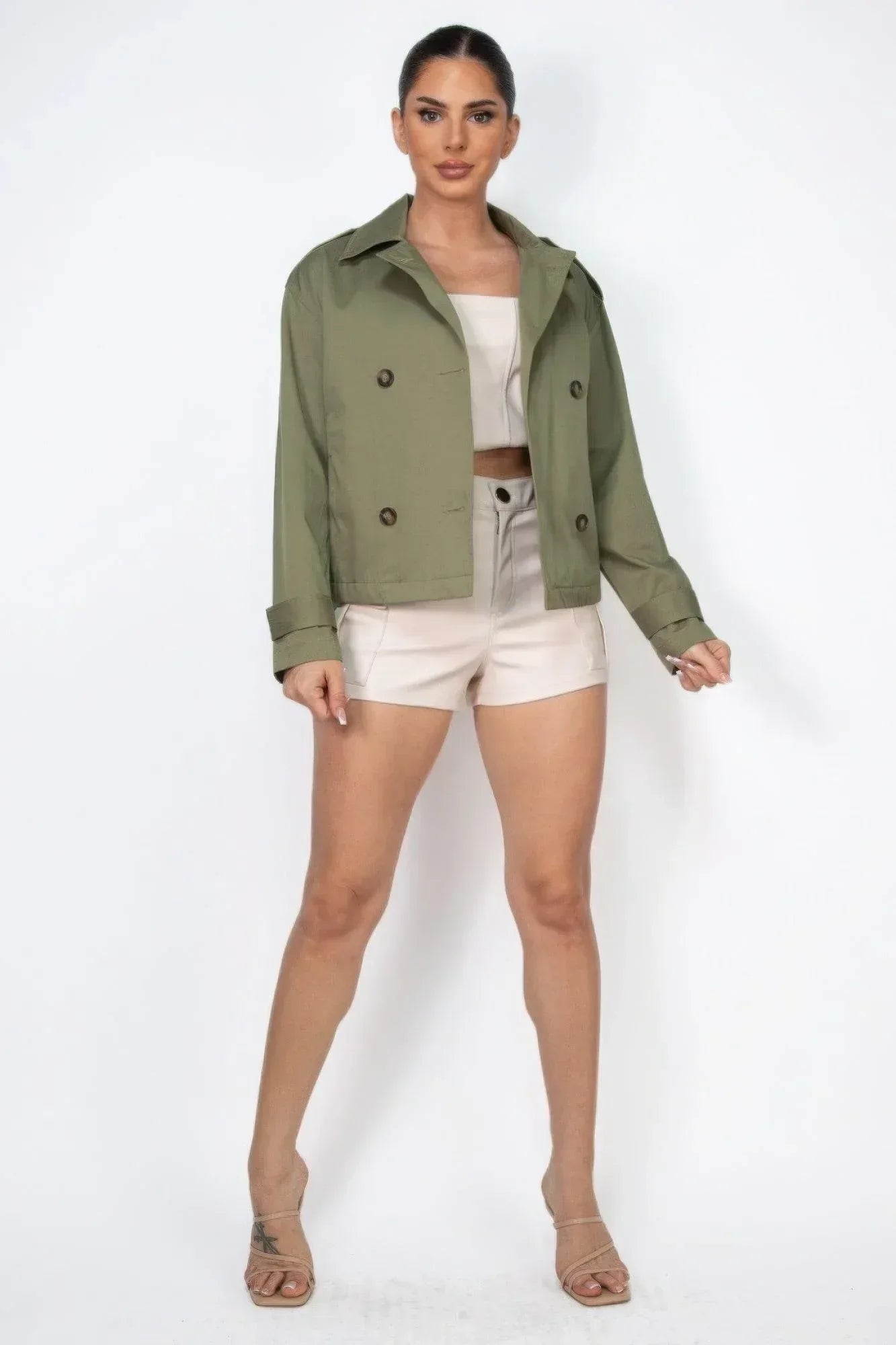 Double-breasted Waist-tie Trench Coat | Mixtshop LLC