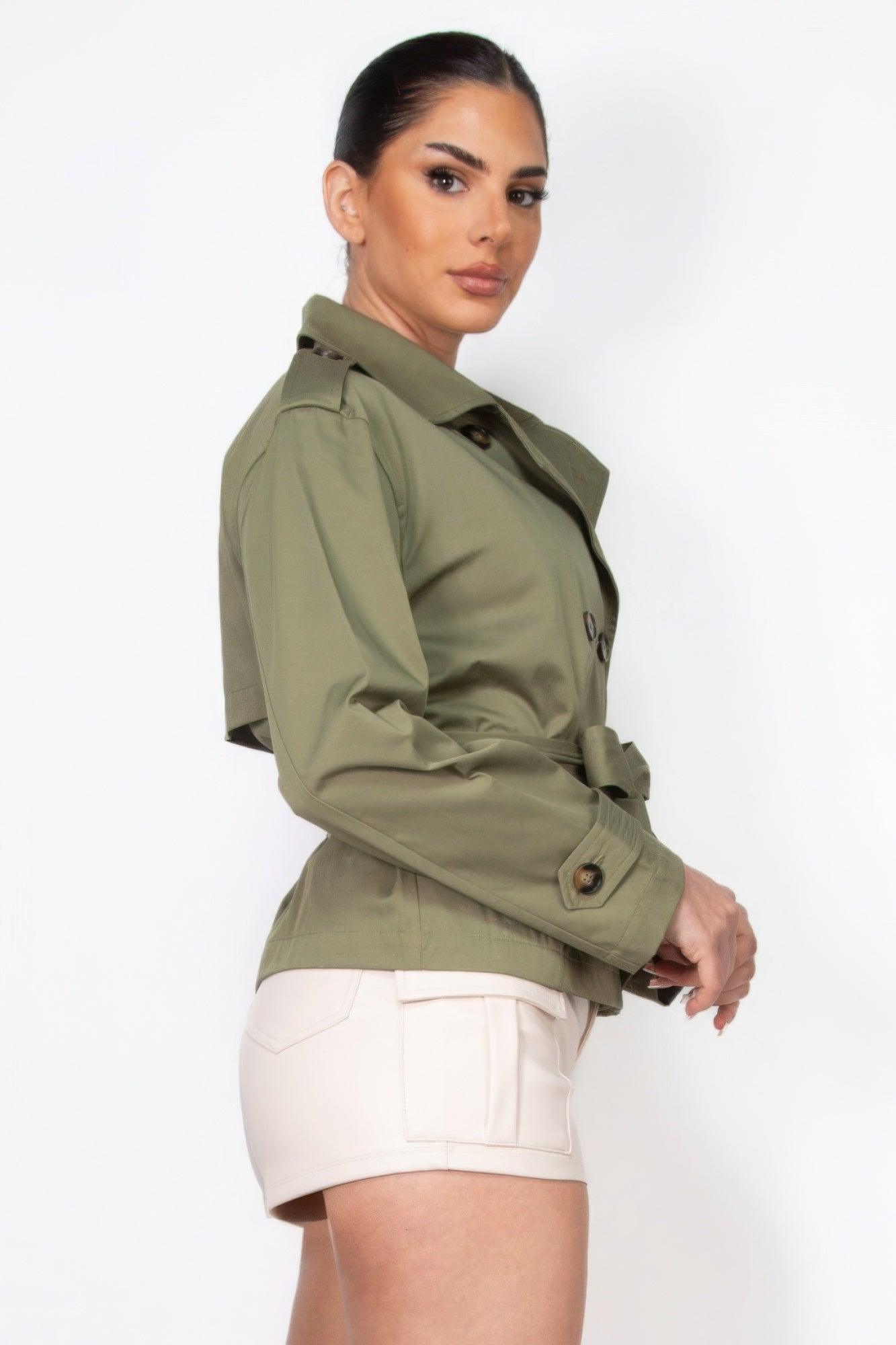 Double-breasted Waist-tie Trench Coat | Mixtshop LLC