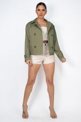 Double-breasted Waist-tie Trench Coat | Mixtshop LLC