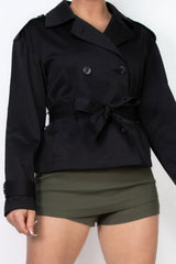 Double-breasted Waist-tie Trench Coat | Mixtshop LLC