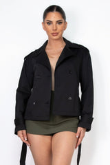 Double-breasted Waist-tie Trench Coat | Mixtshop LLC