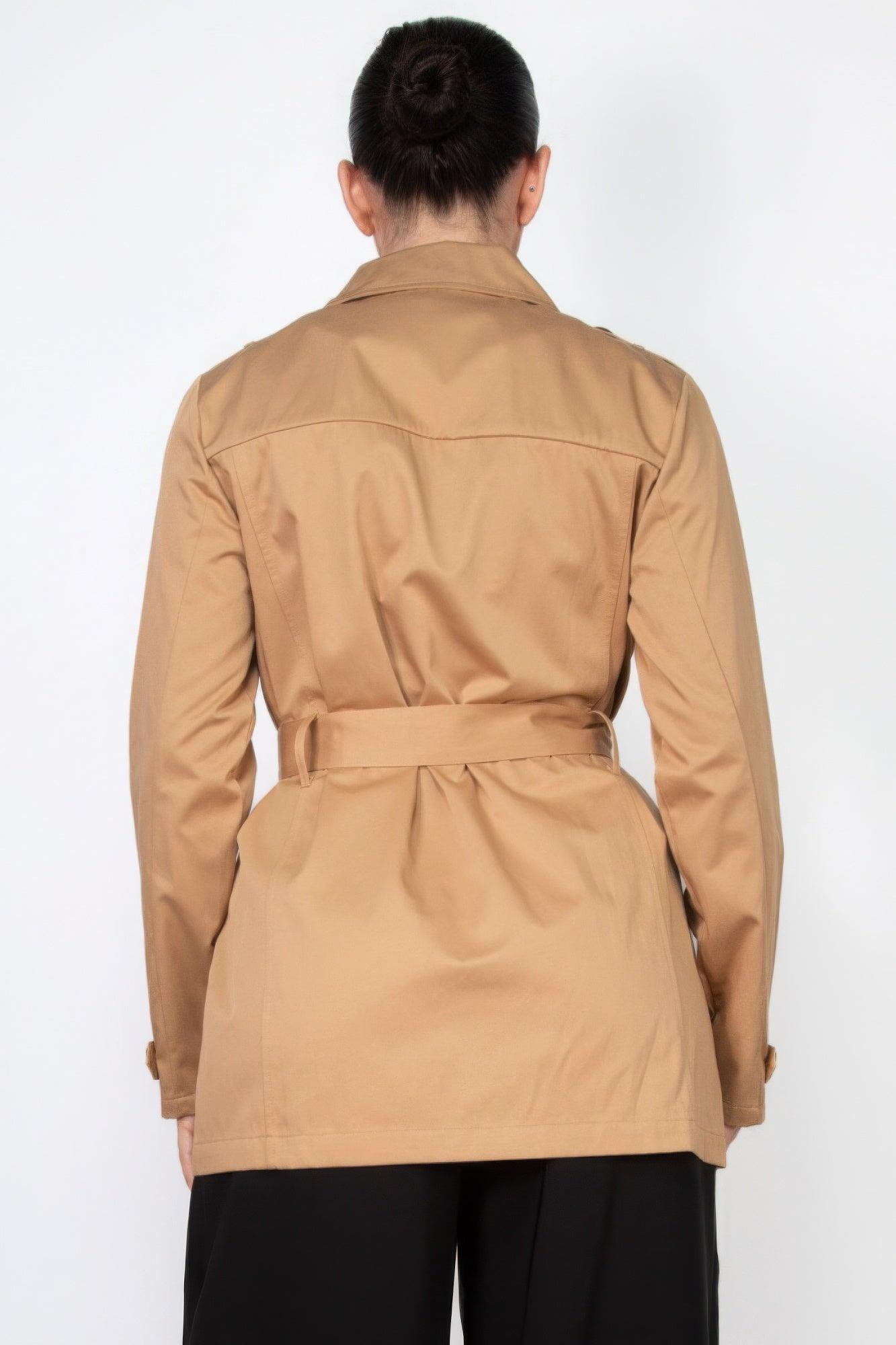 Double-breasted Notch Belted Coat | Mixtshop LLC