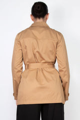 Double-breasted Notch Belted Coat | Mixtshop LLC
