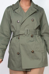 Double-breasted Notch Belted Coat | Mixtshop LLC