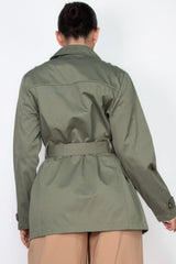 Double-breasted Notch Belted Coat | Mixtshop LLC