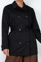 Double-breasted Notch Belted Coat | Mixtshop LLC