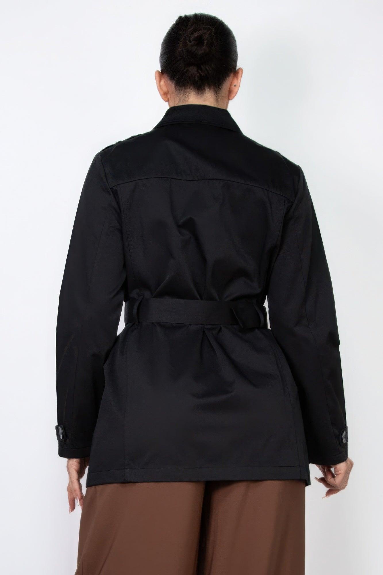 Double-breasted Notch Belted Coat | Mixtshop LLC