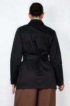 Double-breasted Notch Belted Coat | Mixtshop LLC