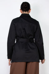 Double-breasted Notch Belted Coat | Mixtshop LLC