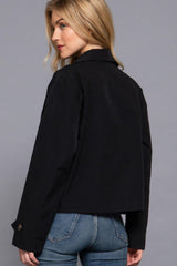 Double Breasted Short Trench Jacket | Mixtshop LLC