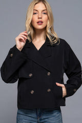 Double Breasted Short Trench Jacket | Mixtshop LLC