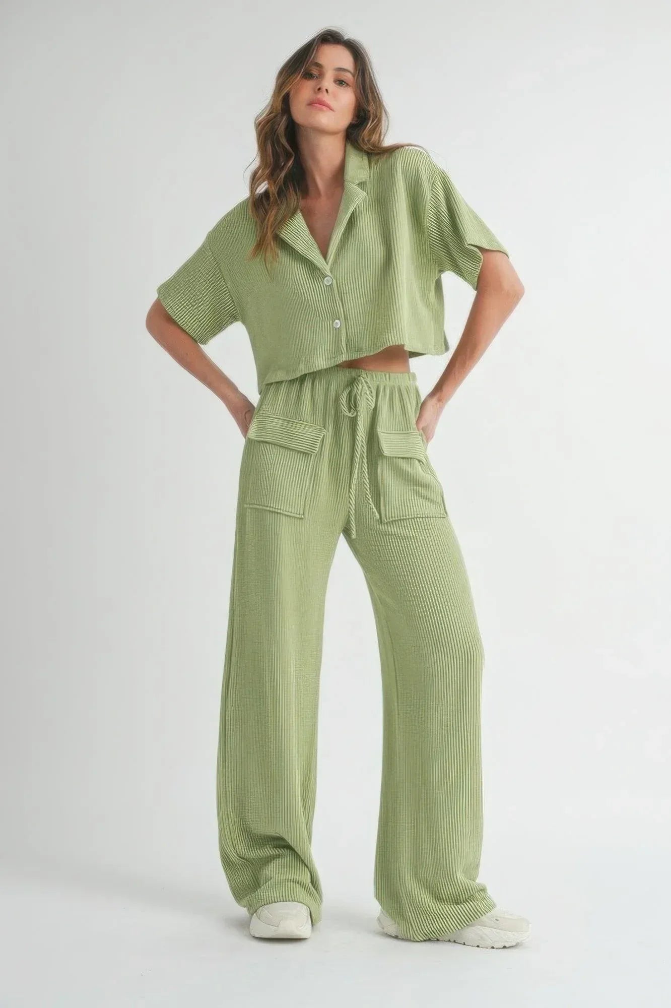 Button Up 2 Piece Set | Mixtshop LLC Main image