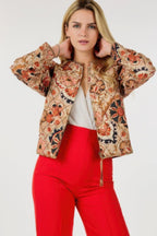 Zip Up Multi-print Jacket | Mixtshop LLC