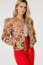 Zip Up Multi-print Jacket | Mixtshop LLC