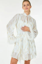 Metallic Print Short Dress | Mixtshop LLC