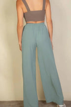 Drawstring Waist Wide Leg Minimalist Pants | Mixtshop LLC