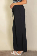 Drawstring Waist Wide Leg Minimalist Pants | Mixtshop LLC