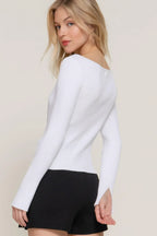 Long Sleeve Boat Neck Sweater | Mixtshop LLC