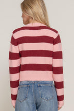 Long Slv Crew Neck Stripe Sweater | Mixtshop LLC