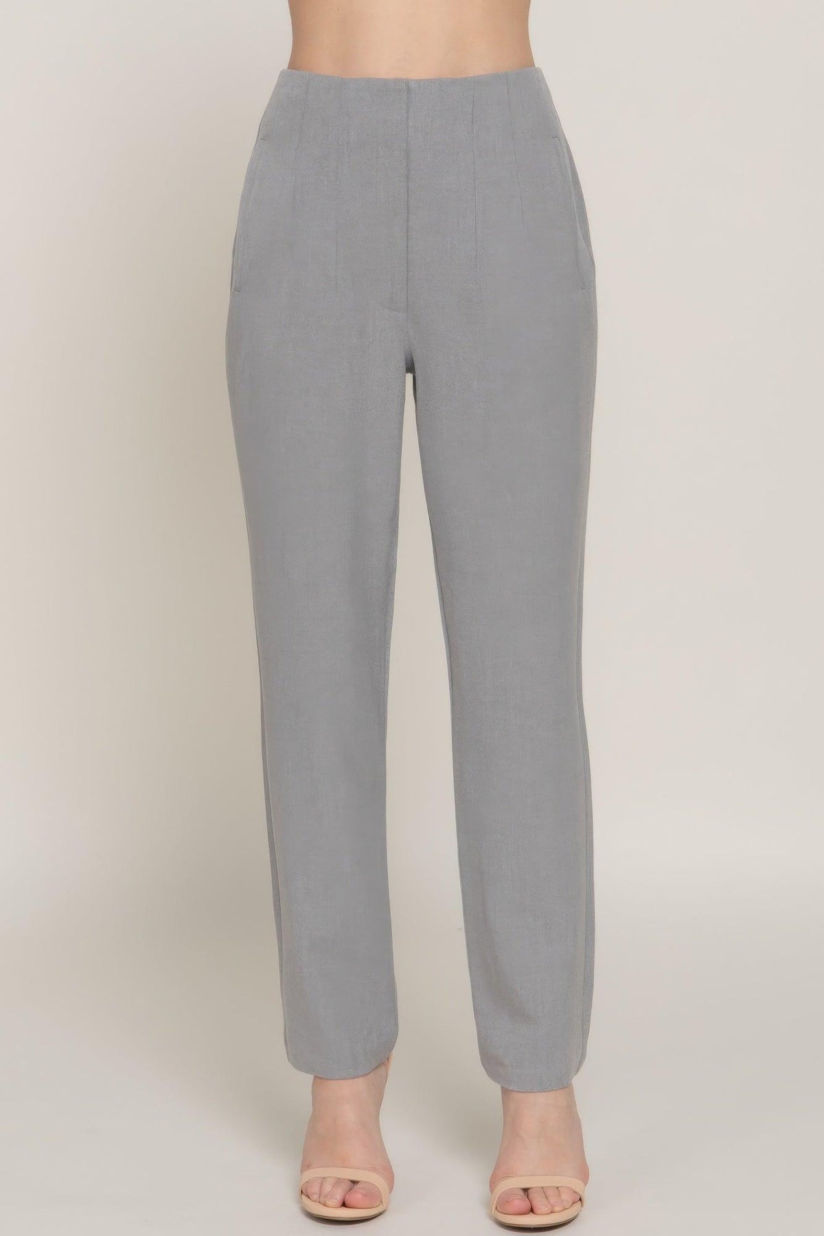 High Waist Pintuck Detail Long Pants | Mixtshop LLC