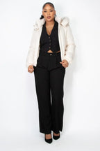Insulated Zip-up Faux Fur Hooded Jacket | Mixtshop LLC