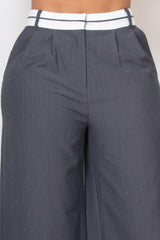 Pleated Double Waistband Pants | Mixtshop LLC