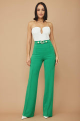 Cg Buckle And Button Detail Pants | Mixtshop LLC