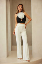 Flower Detailed Fashion Crop Top | Mixtshop LLC