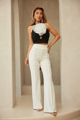 Flower Detailed Fashion Crop Top | Mixtshop LLC