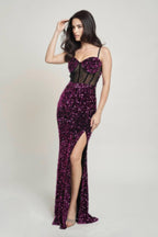 Cecily Teddy Velvet Corset Maxi Dress | Mixtshop LLC