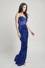 Cecily Teddy Velvet Corset Maxi Dress | Mixtshop LLC