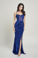 Cecily Teddy Velvet Corset Maxi Dress | Mixtshop LLC
