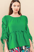 Round Neckline Babydoll Top | Mixtshop LLC