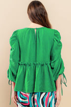 Round Neckline Babydoll Top | Mixtshop LLC