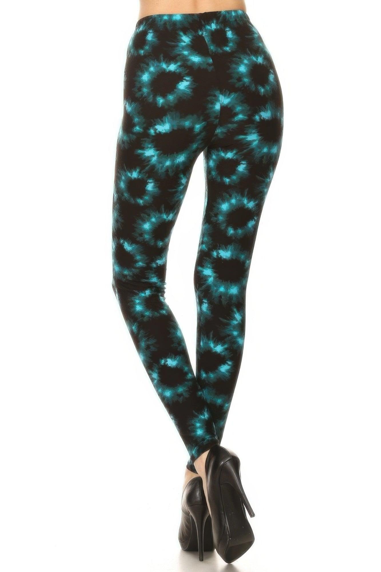 Tie Dye Rinted, Full Length, High Waisted Leggings | Mixtshop LLC