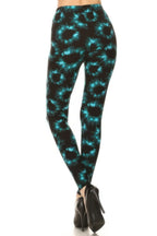 Tie Dye Rinted, Full Length, High Waisted Leggings | Mixtshop LLC