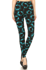 Tie Dye Rinted, Full Length, High Waisted Leggings | Mixtshop LLC