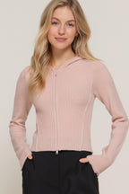 2-way zip closure sweater hoodie cardigan | Mixtshop LLC