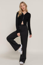 2-way zip closure sweater hoodie cardigan | Mixtshop LLC