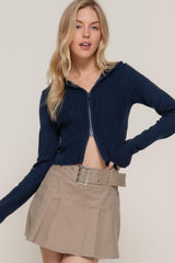 2-way zip closure sweater hoodie cardigan | Mixtshop LLC