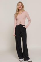 2-way zip closure sweater hoodie cardigan | Mixtshop LLC