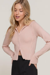 2-way zip closure sweater hoodie cardigan | Mixtshop LLC